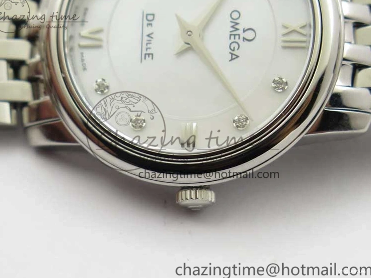 0425 De Ville Prestige Quartz 27.4 mm SS ZF 1:1 Best Edition White Dial on SS Bracelet Jap Quartz Practical 7905